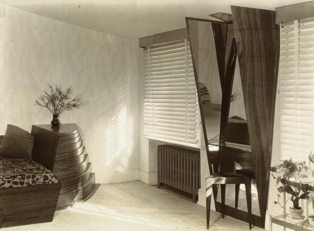 Wharton Esherick's Content Bedroom Suite in New York City Apartment", photograph by Marjorie Content, ca. 1933.