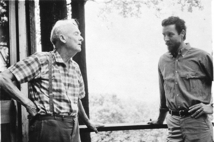 Wharton and Wendell on Wharton's deck c.1965