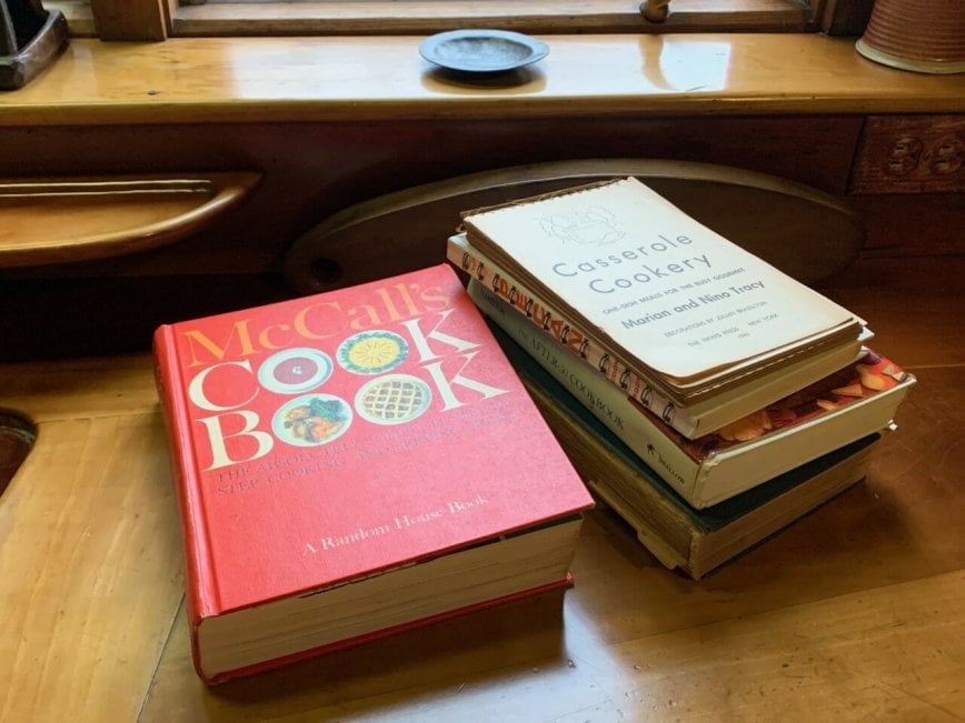 books on counter