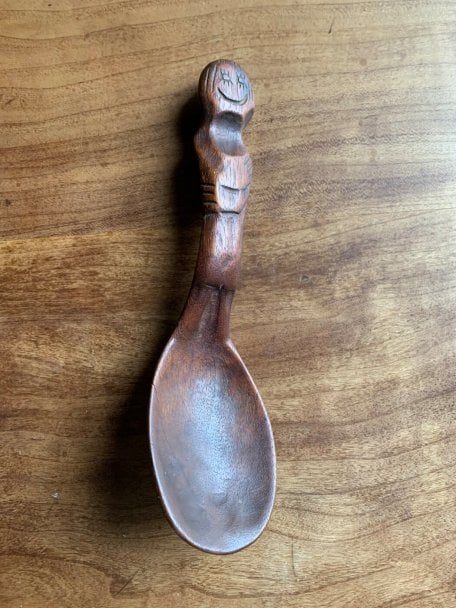 Wharton Esherick's carved spoon depicting his daughter, Ruth