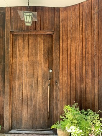 Front door designed and built by Esherick at Miliken House