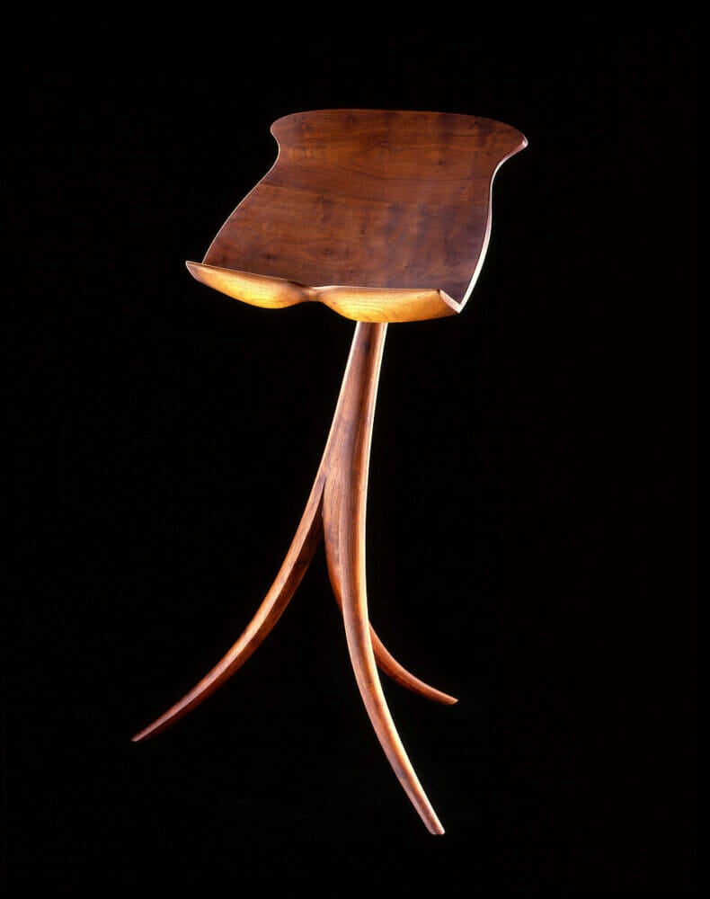 Wendell Castle Music Stand,1975 Walnut Collection of the Smithsonian American Art Museum